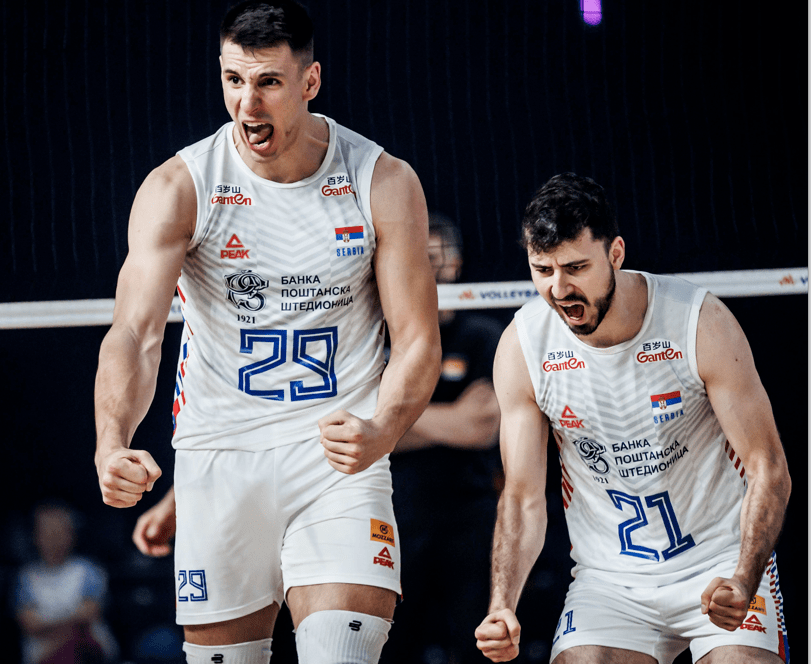 2023世界男排联赛 塞尔维亚男排3-2战胜古巴男排_失误_维奇_里奇