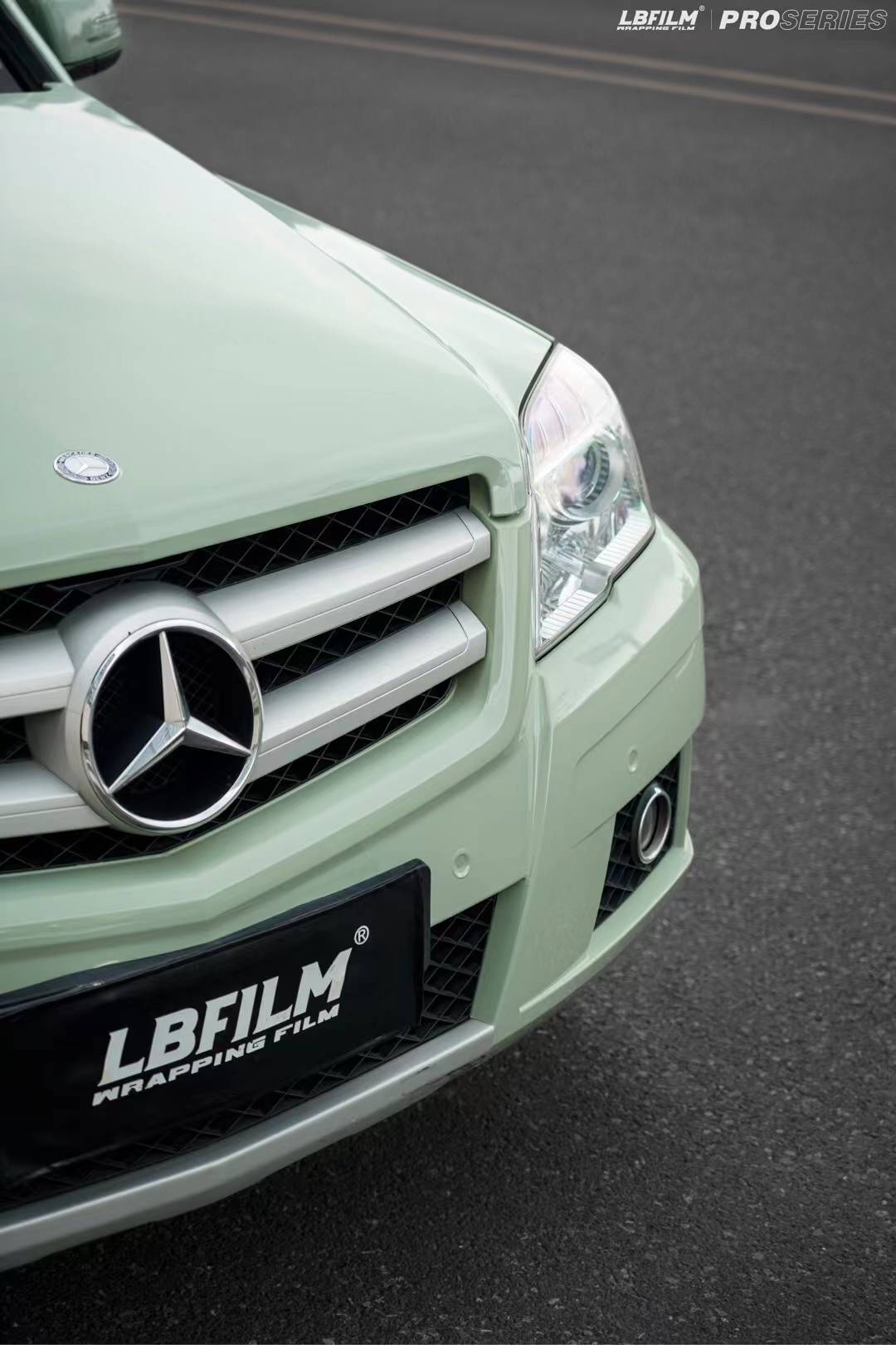 glk300-lb改色膜高亮卡其绿,奶绿色既柔和又复古_搜狐汽车_搜狐网