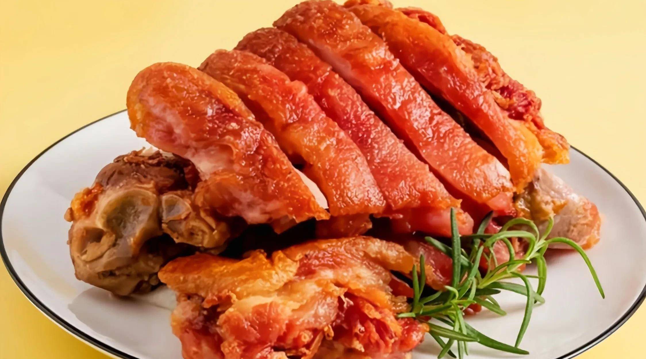 油炸脆皮肘子配方及详细做法_备用_姜片_表层