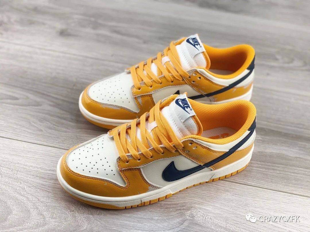耐克nike dunk low wear and tear 橙白剐蹭复古低帮运动鞋_橙色_白色