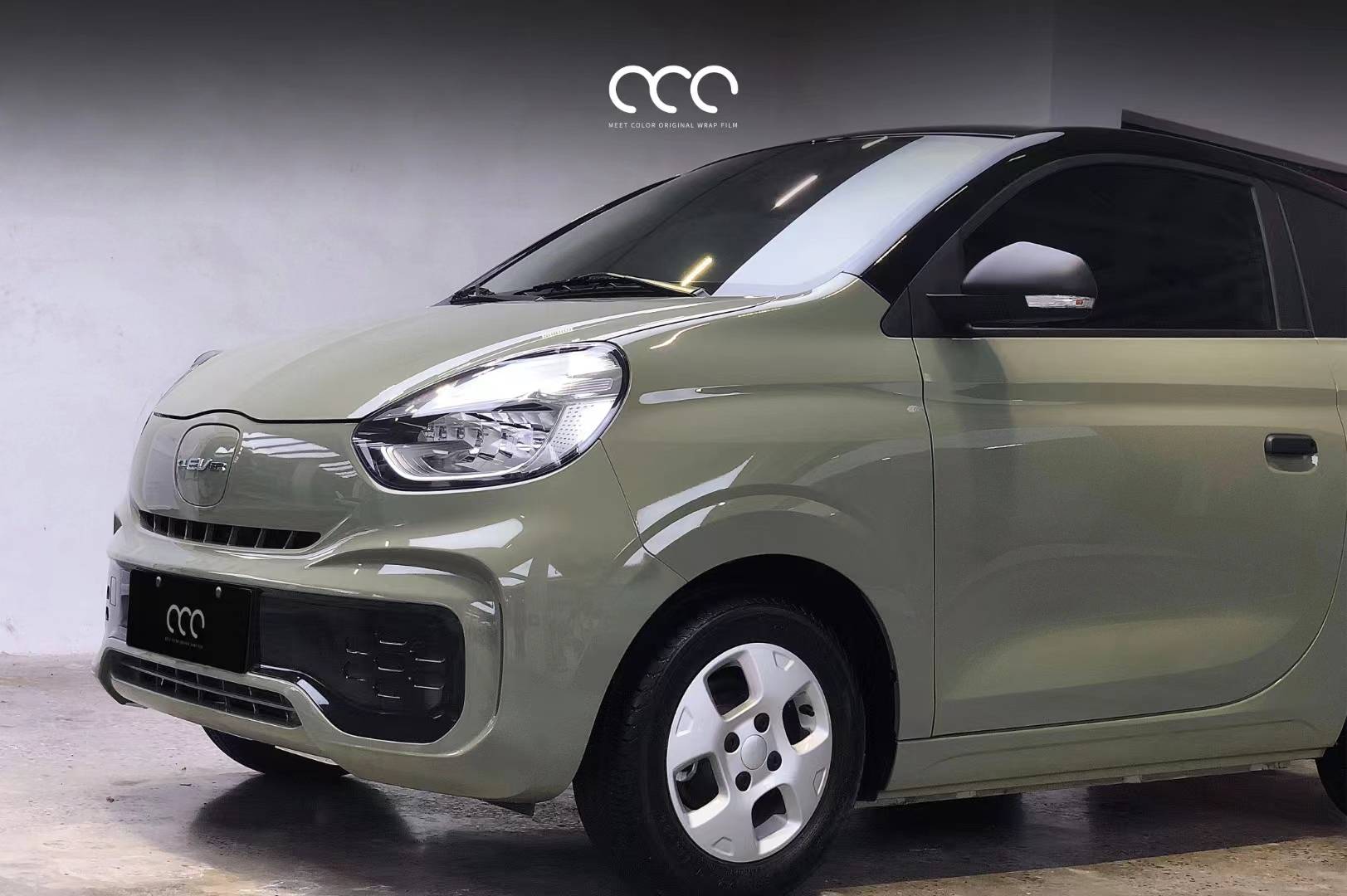 上汽clever漫彩改色膜卡其绿,小清新与气质的完美结合_搜狐汽车_搜狐