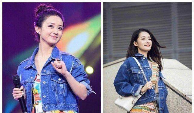 87年的赵丽颖气质是不错,撞上李沁却完全败下阵来!_连衣裙_长发_淑女