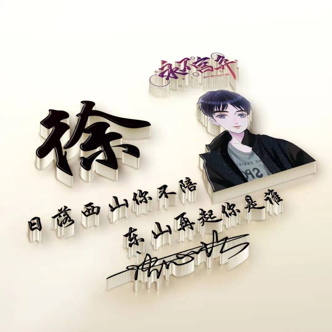 姓氏头像更新了,66张情侣可爱卡通姓氏头像,有你的名字吗?