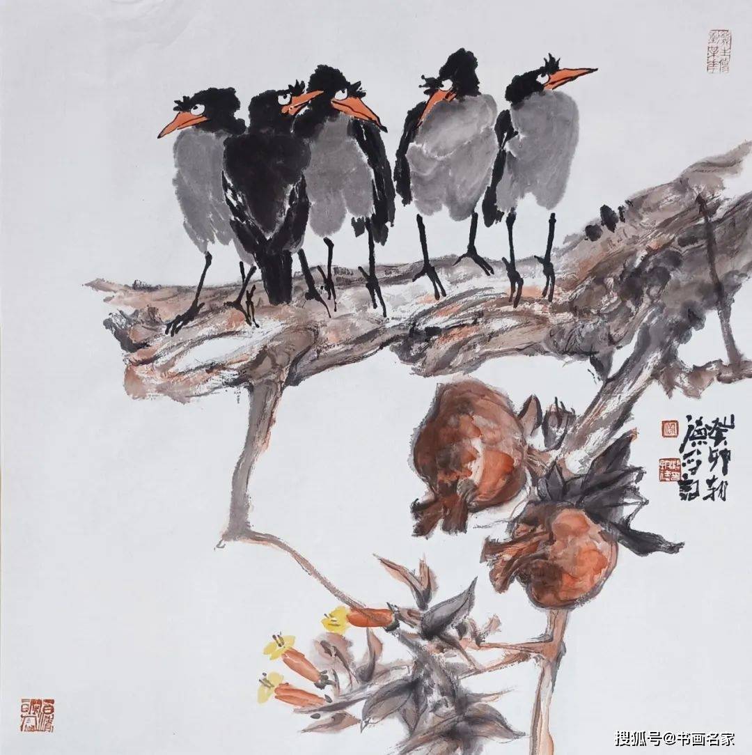 每平尺2016年被评选为当代三十位最具学术价值与市场潜力花鸟画家之一