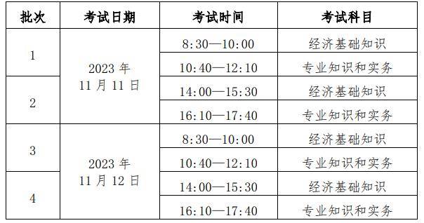 北京人事考试网：2023年初中级经济师考试报名时间8月11日至21日