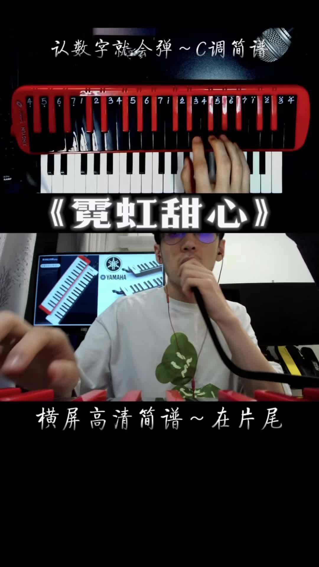 《霓虹甜心》c调简谱口风琴,认数字就会弹