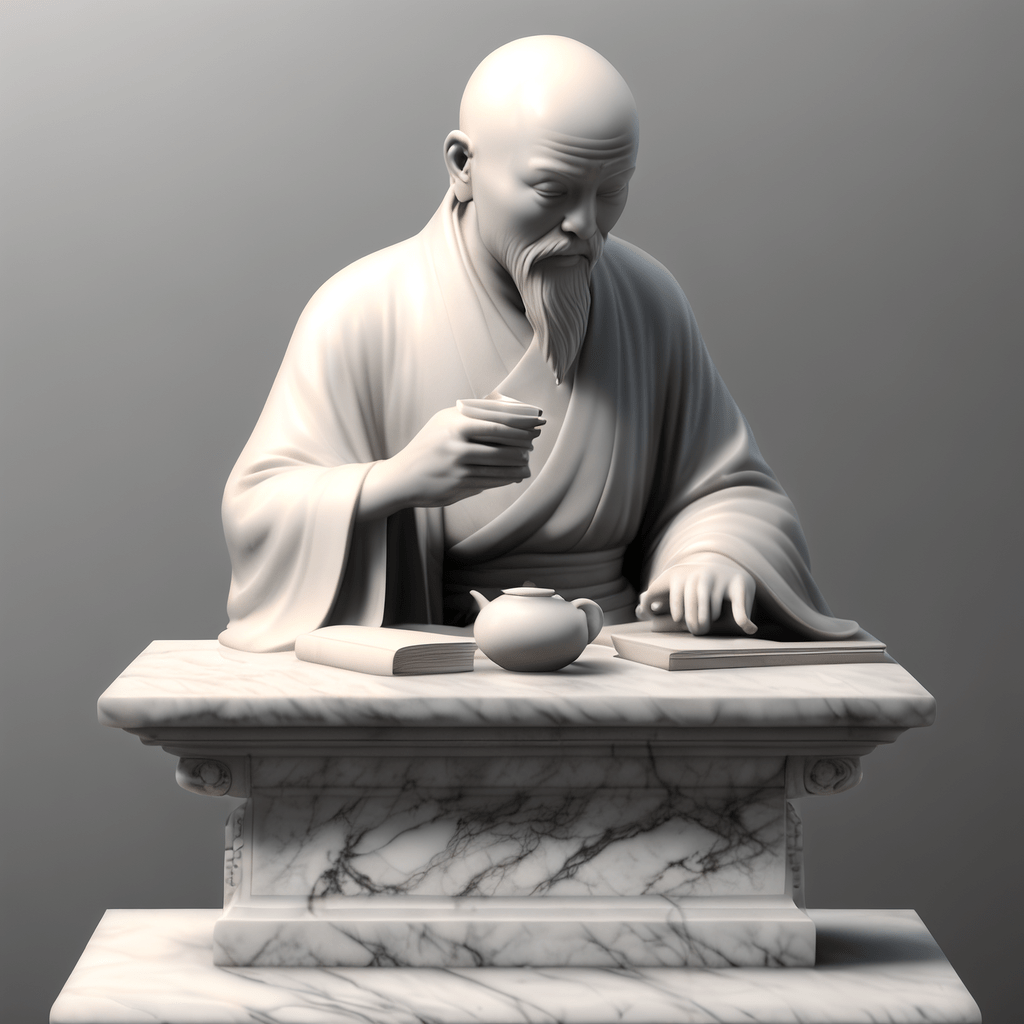 雕塑演绎茶圣陆羽雕像_赵玉_茶艺_中国