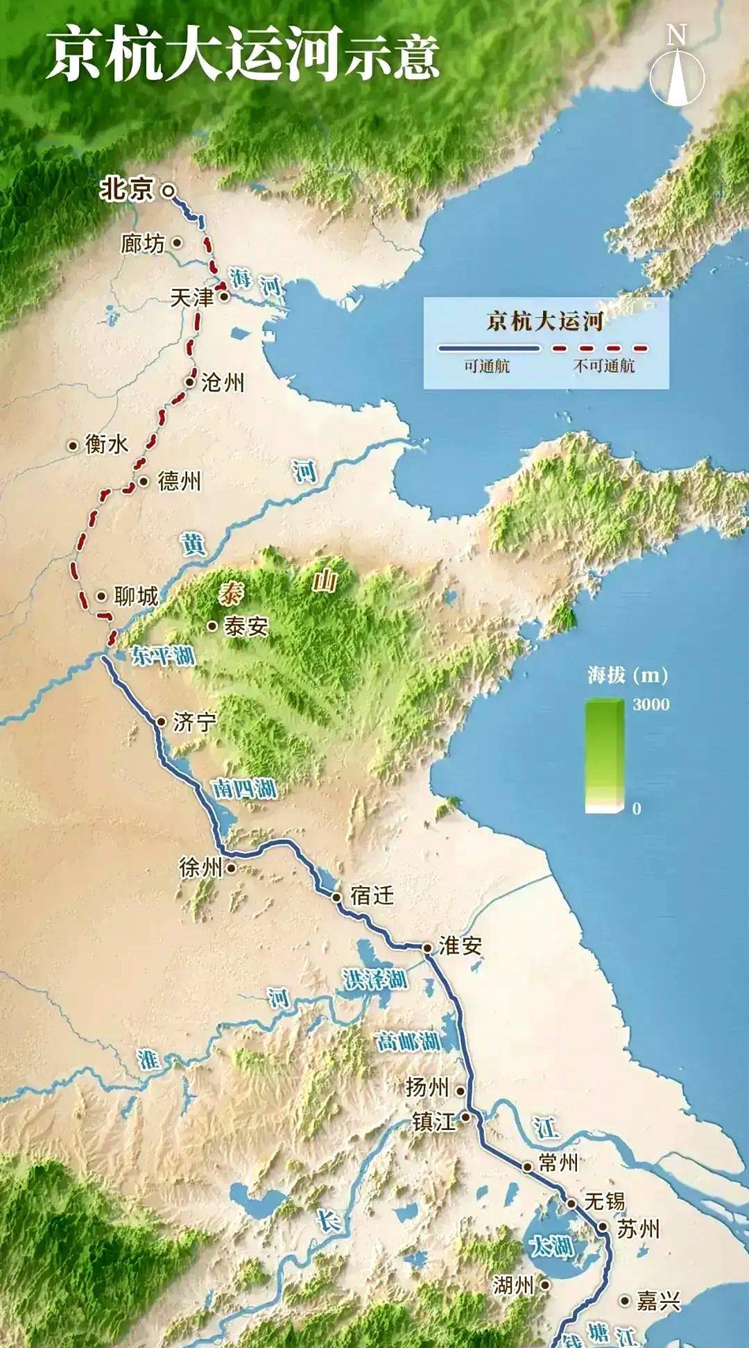然而,水系虽多,但各水系相互隔离京杭大运河地图_如果要建设完整的