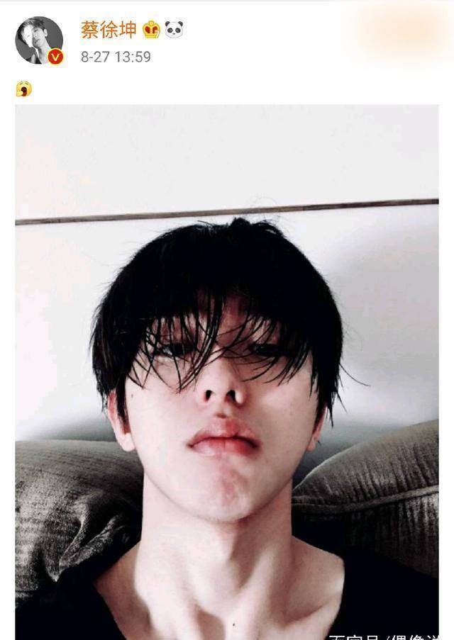 蔡徐坤连续三张照片都用鼻孔"怼"人,粉丝想让他好好拍照_自拍_胡茬