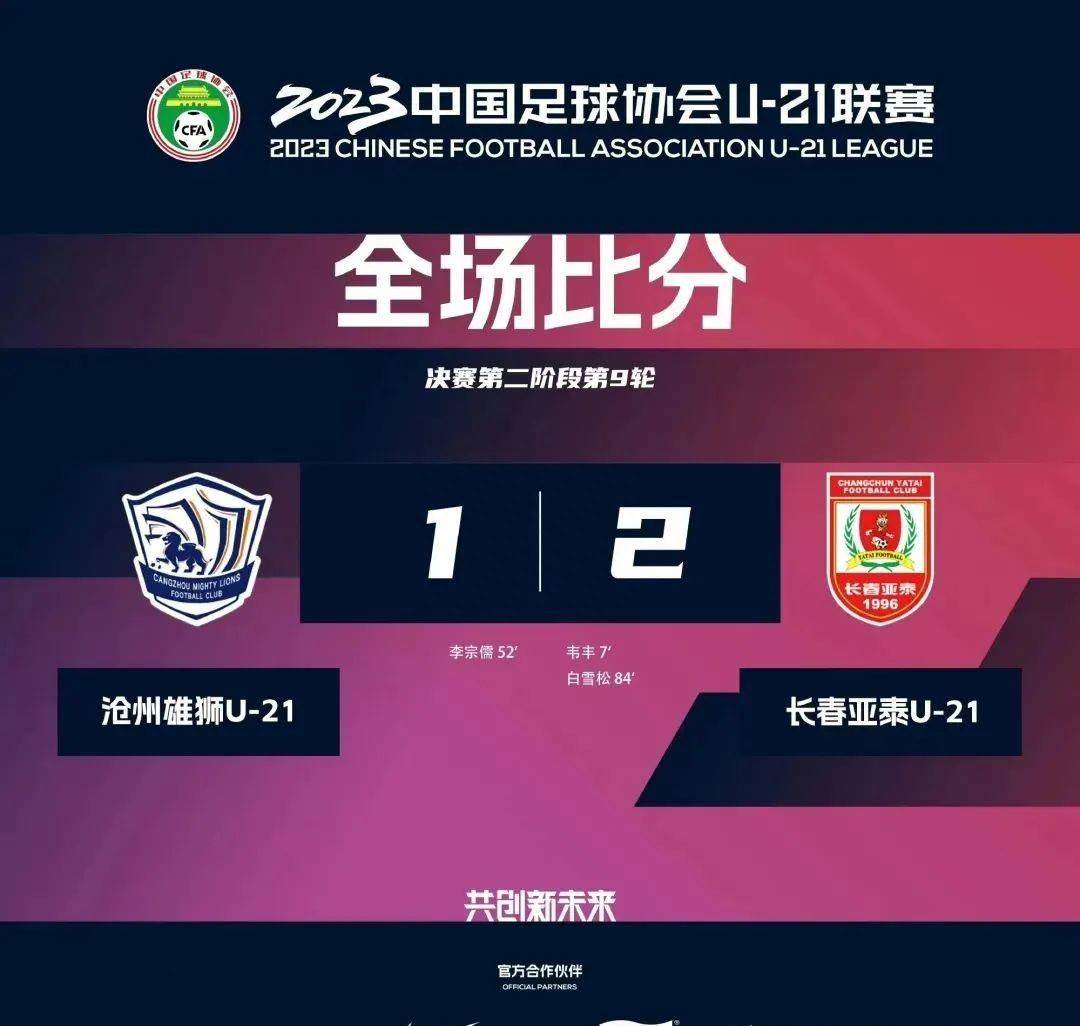 上半场第7分钟,长春亚泰在前场右路完成抢断,99号白雪松送出横传,45号