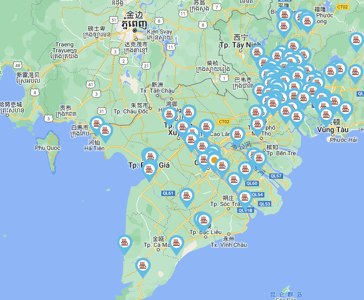 同奈省地图图片