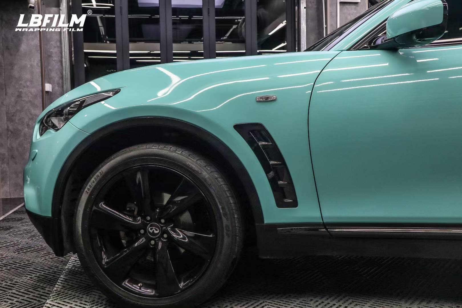 英菲尼迪qx50-lb改色膜高亮蒂芙尼,看一眼就被惊艳到_搜狐汽车_搜狐网