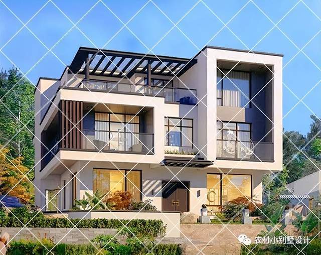 30套适合建在老家的现代二层三别墅,简约时尚实用造价低自建房_农村