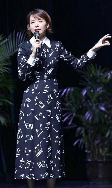 董卿好会穿衣服,立领连衣裙气质优雅,高腰设计修身又显瘦_效果_场合