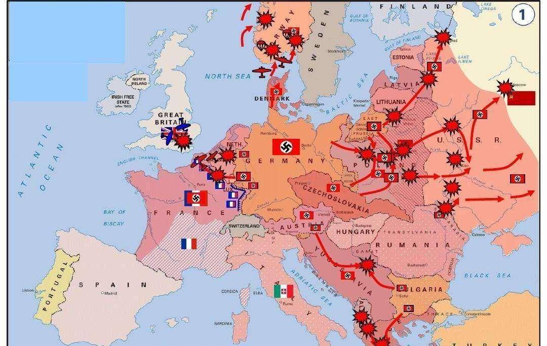 二战世界地图 占领图片
