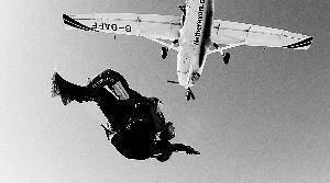外國美女從四千米高空跳傘，降落傘無法打開后，卻意外被螞蟻救活