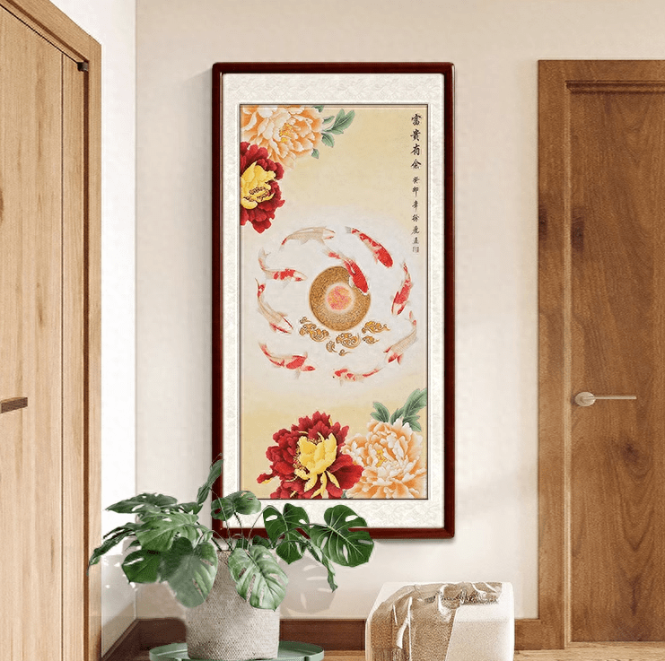 不如试试这些方法,让你的走廊瞬间变身!_吉祥_牡丹花_荷花