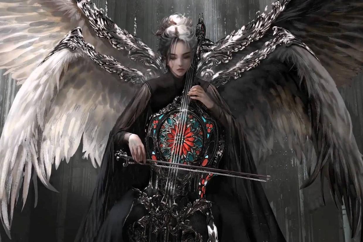 电脑动态壁纸:鬼刀海琴烟拉琴