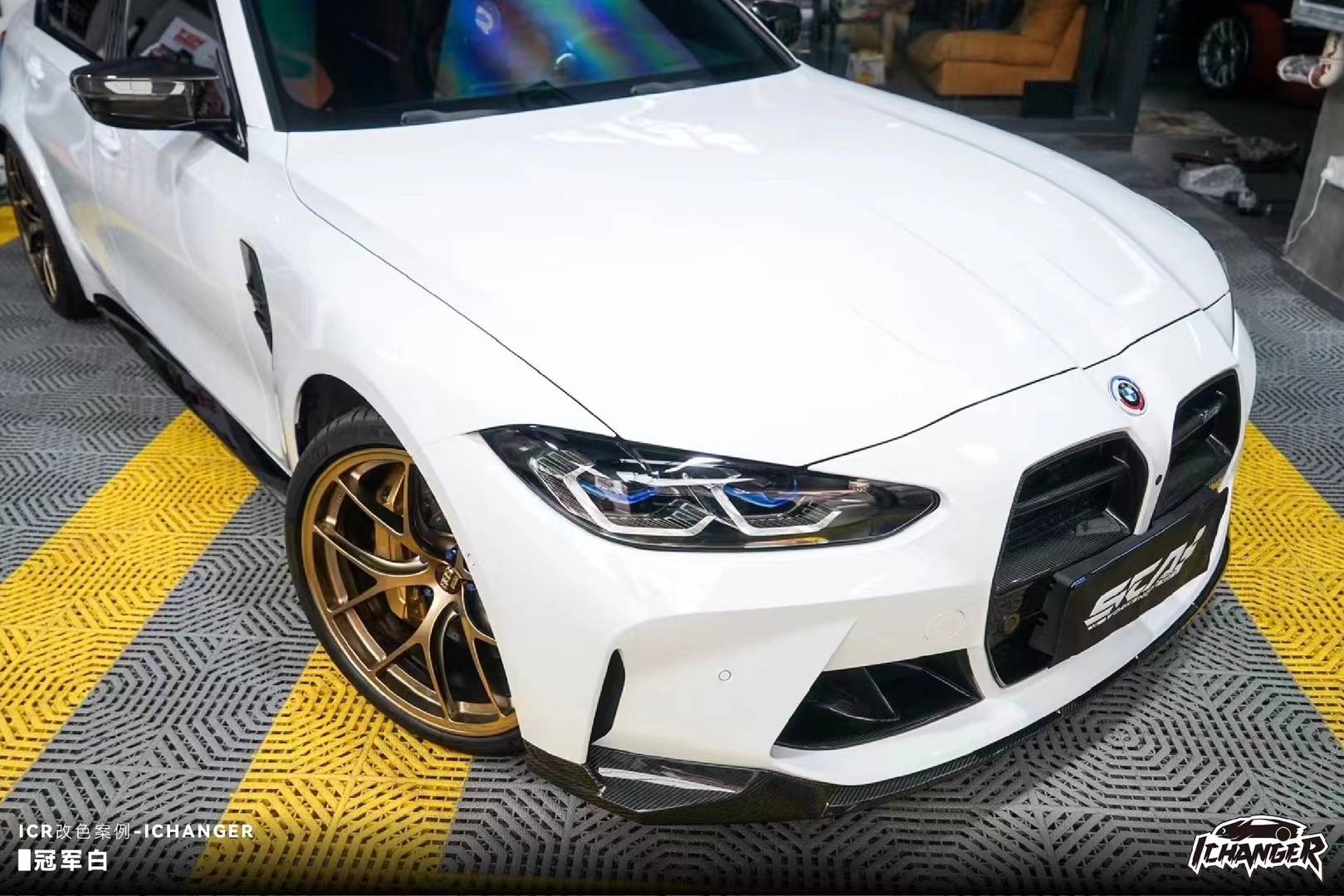 宝马m3-ichanger改色膜冠军白,经典耐看_搜狐汽车_搜狐网