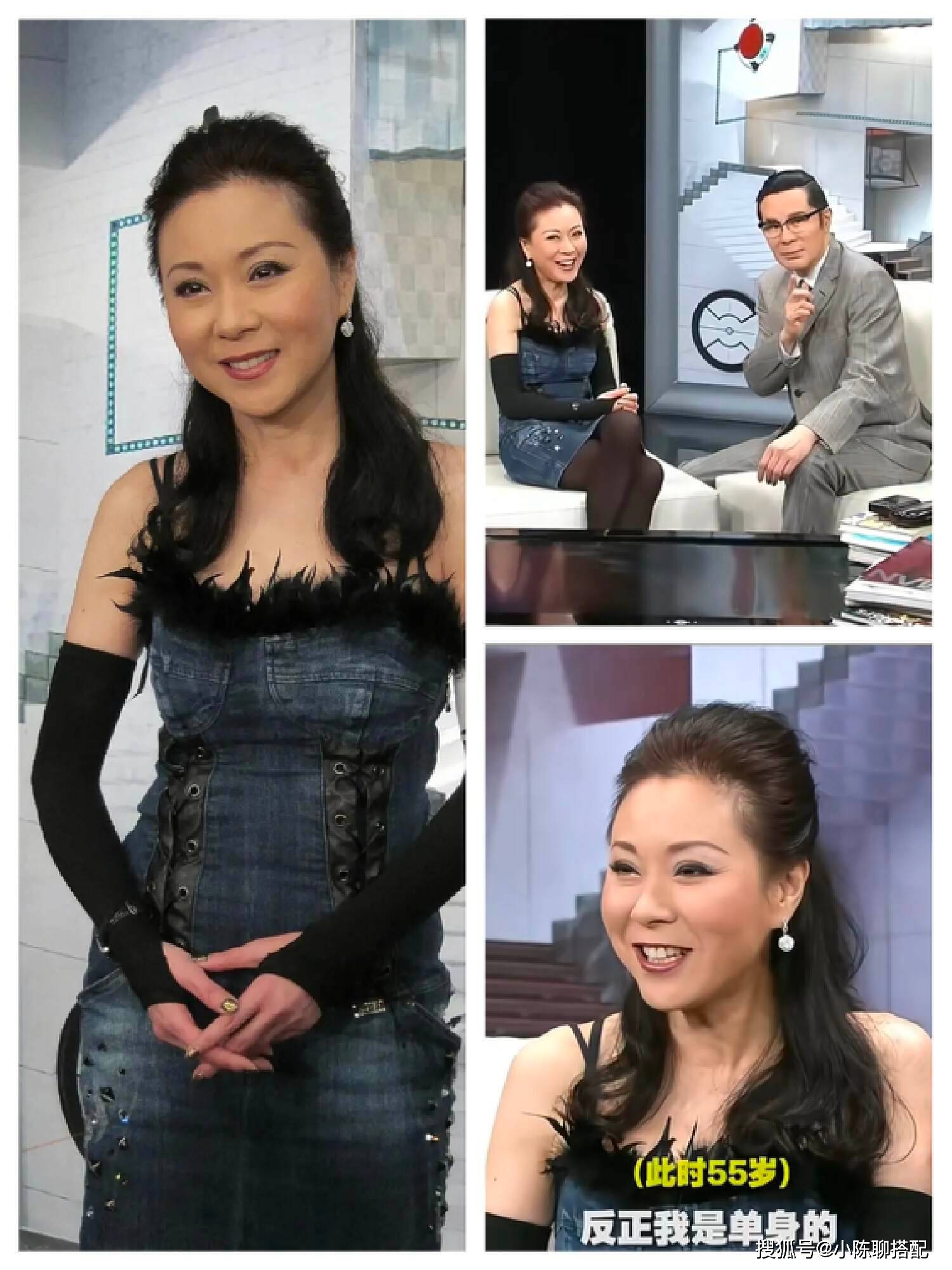 被魏秋桦老年的大胆穿搭惊艳了:一字肩,大漏背,透视装,真性感_身材