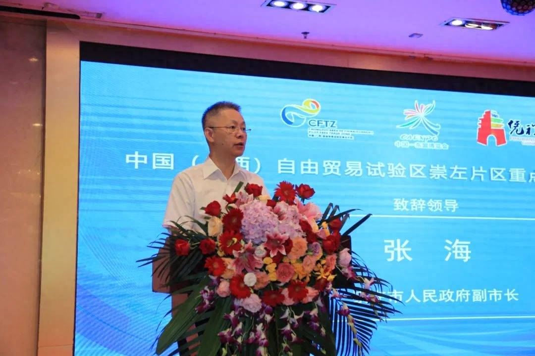 崇左市副市长张海出席推介会并致辞.