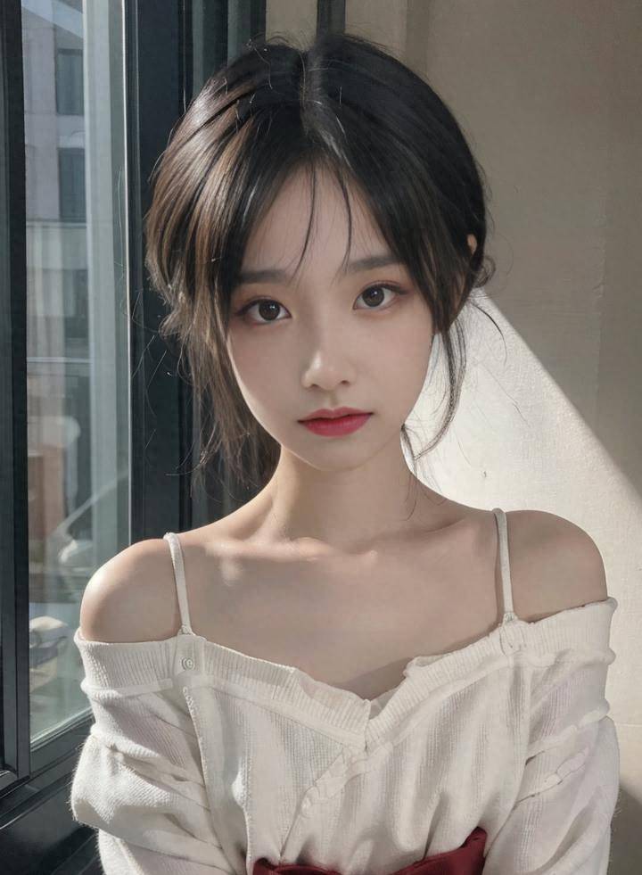 高清美女壁纸网红小姐姐穿白吊带