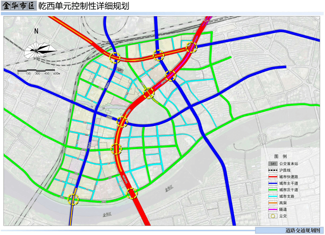 63公顷,长湖湾片区乾西单元控制性详细规划发布!_建设_金华_宽度