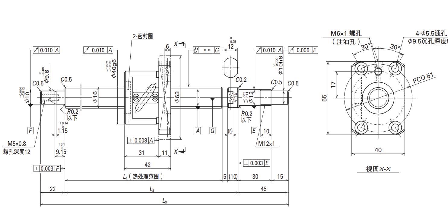 nsk 滚珠丝杠 小型fa系列 mafa