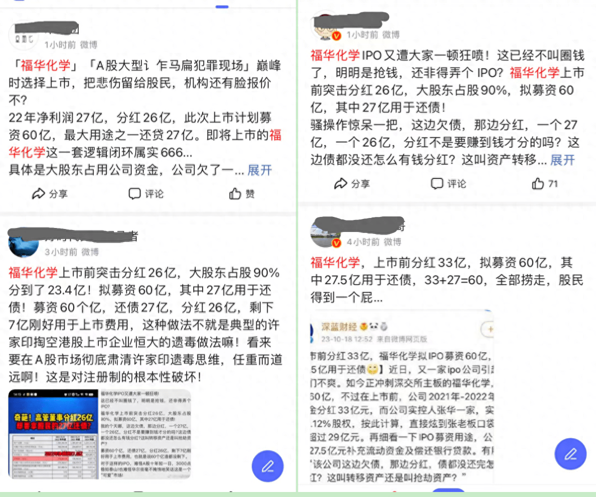 福华化学IPO引发“群愤”:一手分红发财 另一手却募资还债(图2)
