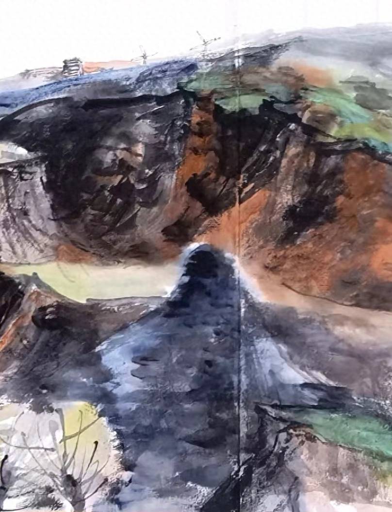 著名刘克宁在陕北麻黄粱写生作品_生活_新疆_艺术