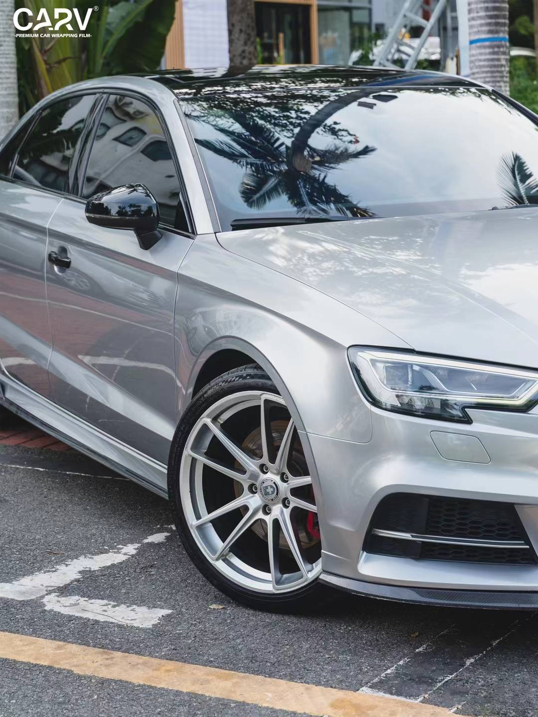 奥迪s3卡孚改色膜白金gt银,高级未来感_搜狐汽车_搜狐网