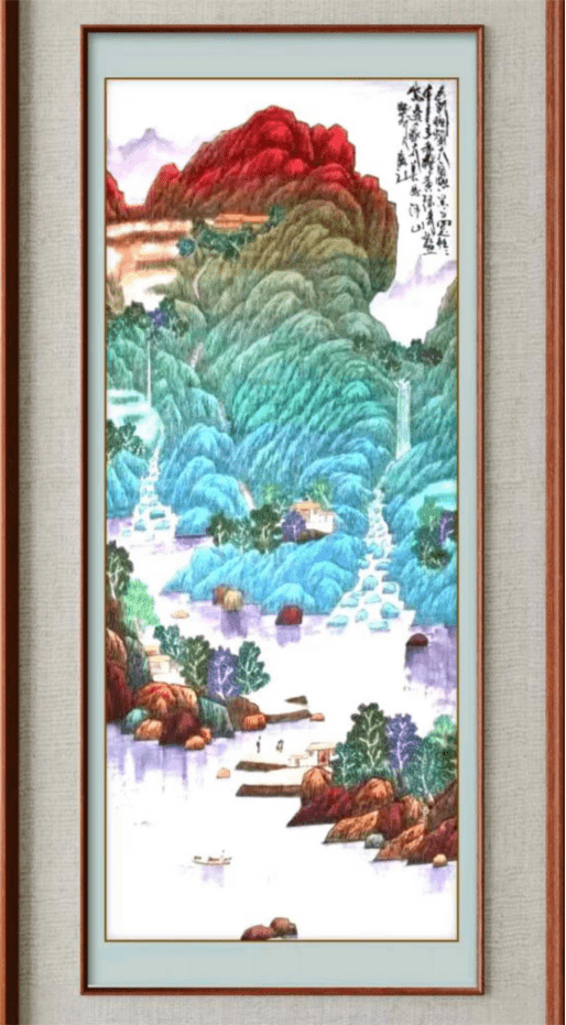 《紫气东来》《鸿运当头》图片选(二)中国色彩山水创始人陈宝元_cm