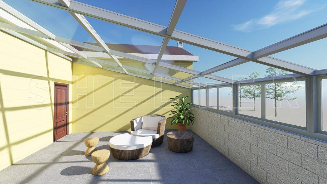 首先,要了解新式阳光房的设计要求和功能需求,确定好阳光房的形状