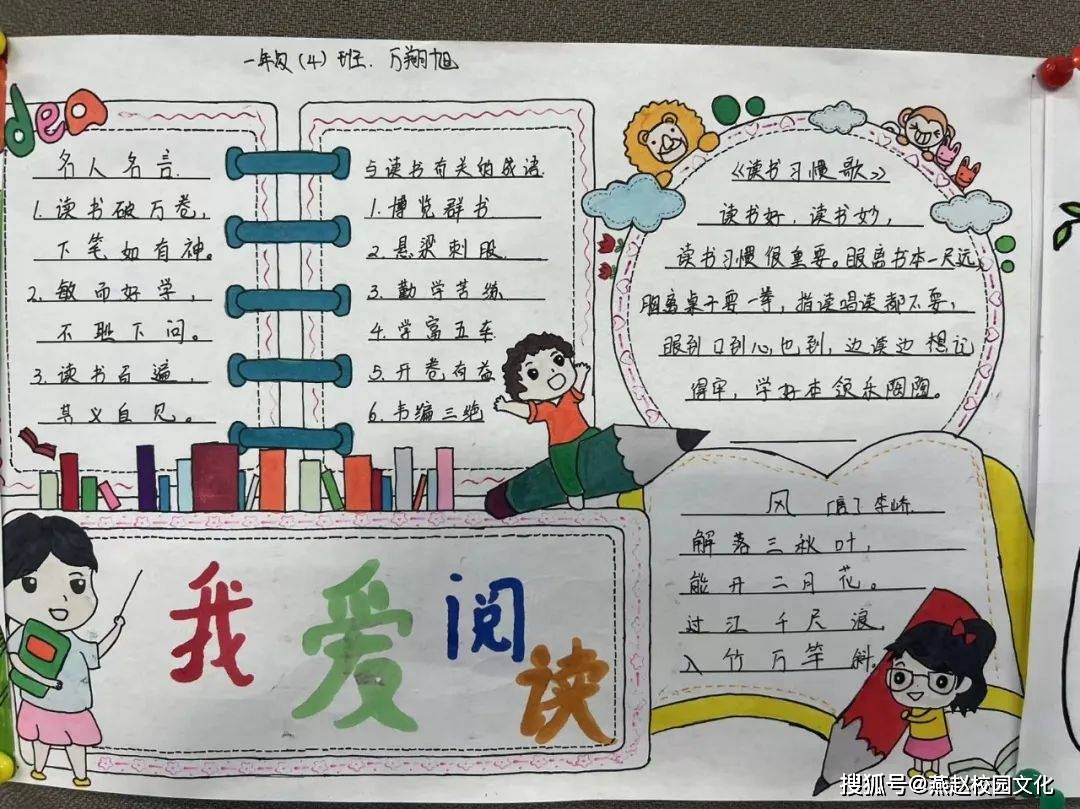 在班级里我的地盘我做主中同学们制作的读书小报和读书推荐卡内容精彩