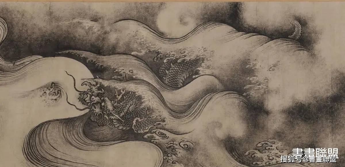 顺便说一下,陈容不仅擅画龙,还擅长画松,竹,鹤,偶亦画虎,垂老笔力简易