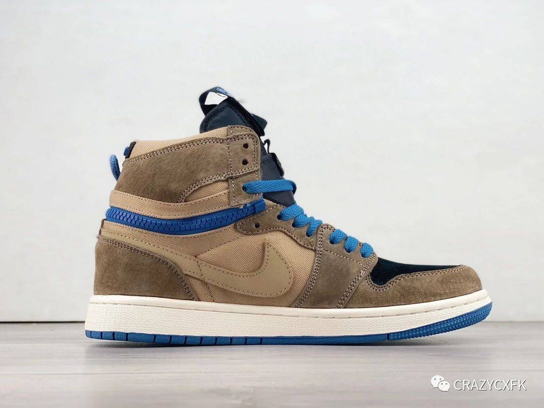 乔丹air jordan 1 high switch black brown 黑棕拉链篮球鞋_鞋帮