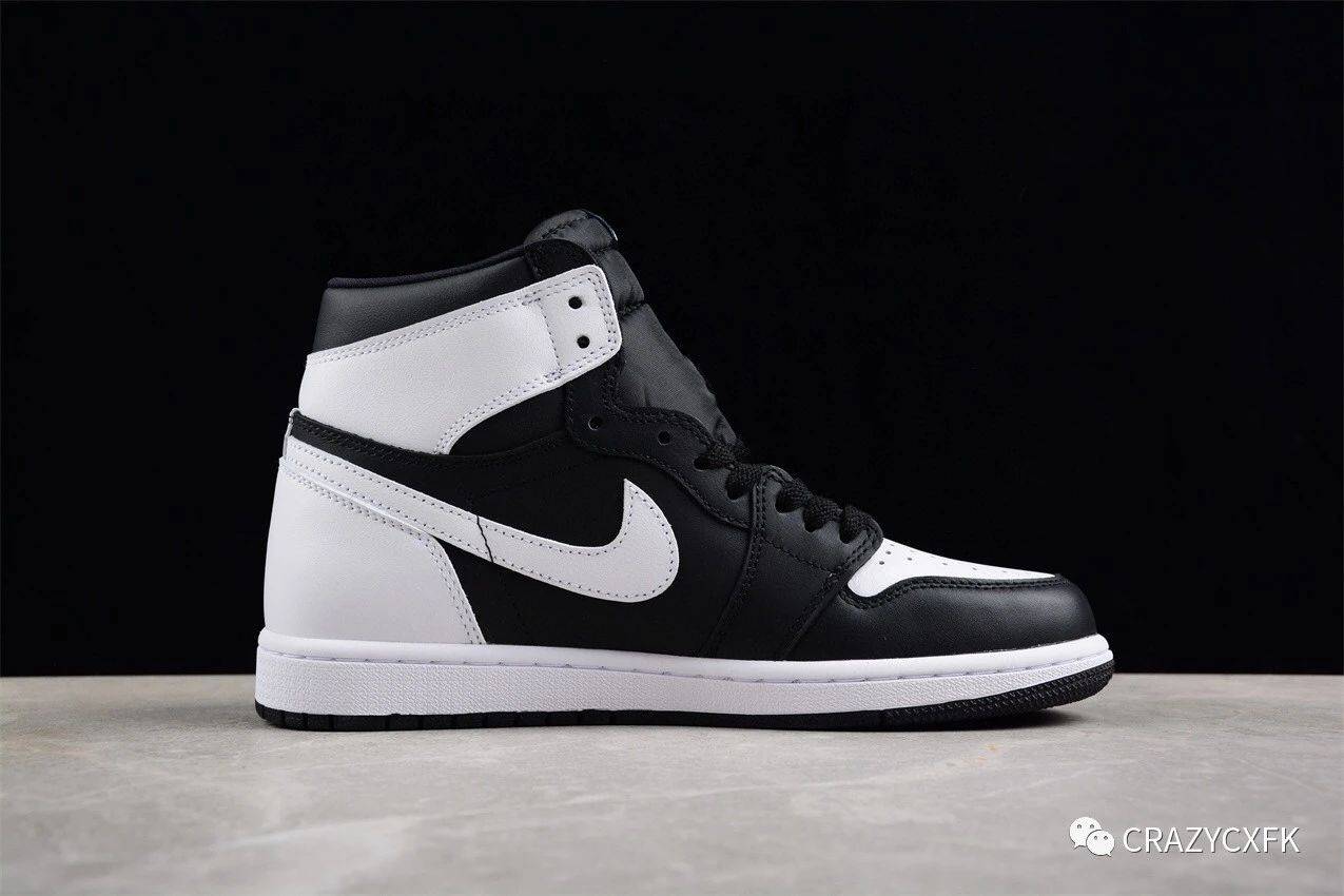 aj1 黑白熊猫乔丹 air jordan 1 high og reverse panda 高帮运动鞋