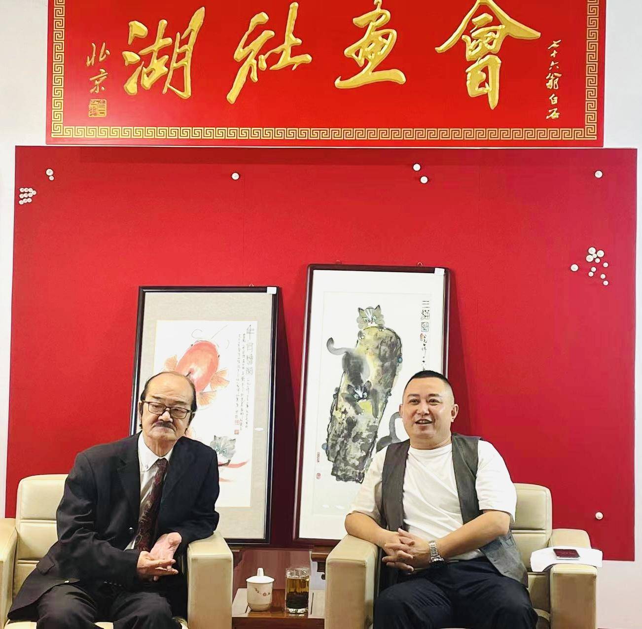 寻美中国寻美湖社江城猫王猫大人黄海涛画猫就是在画人