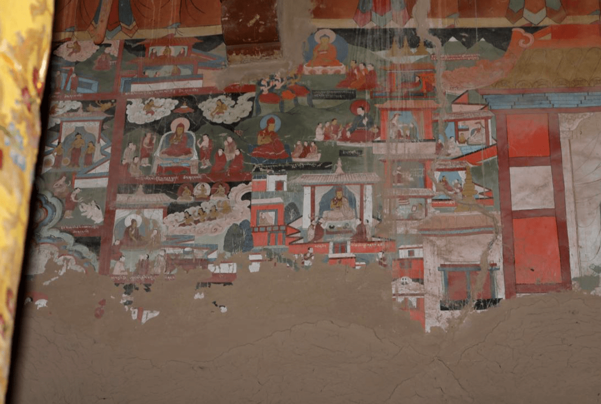 重大发现:德格巨型千年壁画现世,汪堆寺成重点考古对