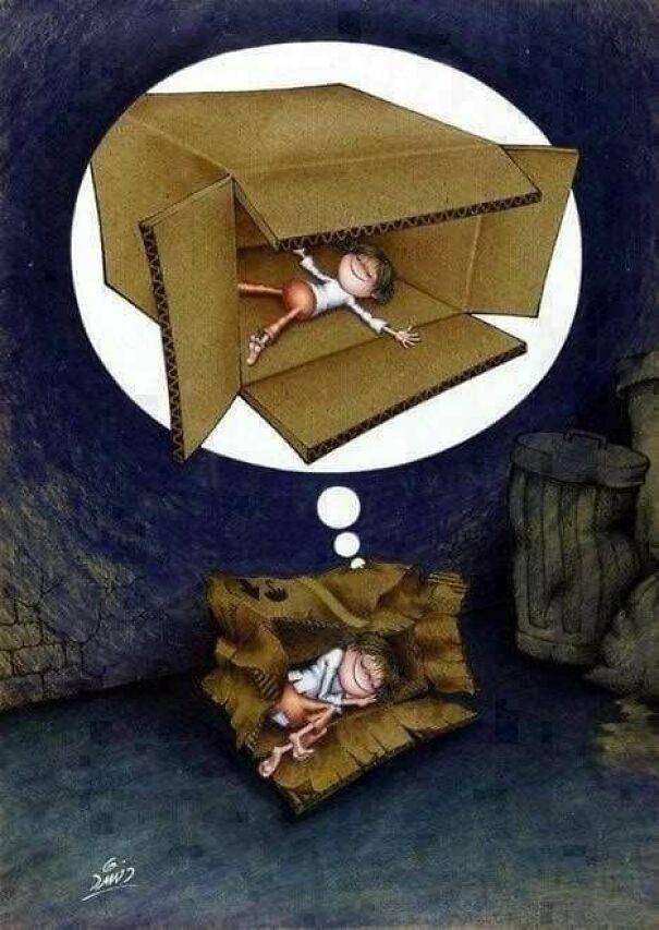 19张揭露人性漫画:现实生活中的残酷真相,直戳内心_世界_图片_孩子