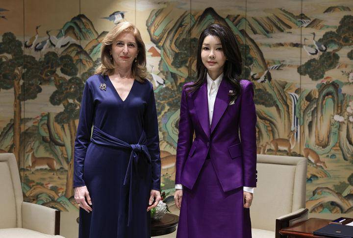 韩国第一夫人和布林肯会见!