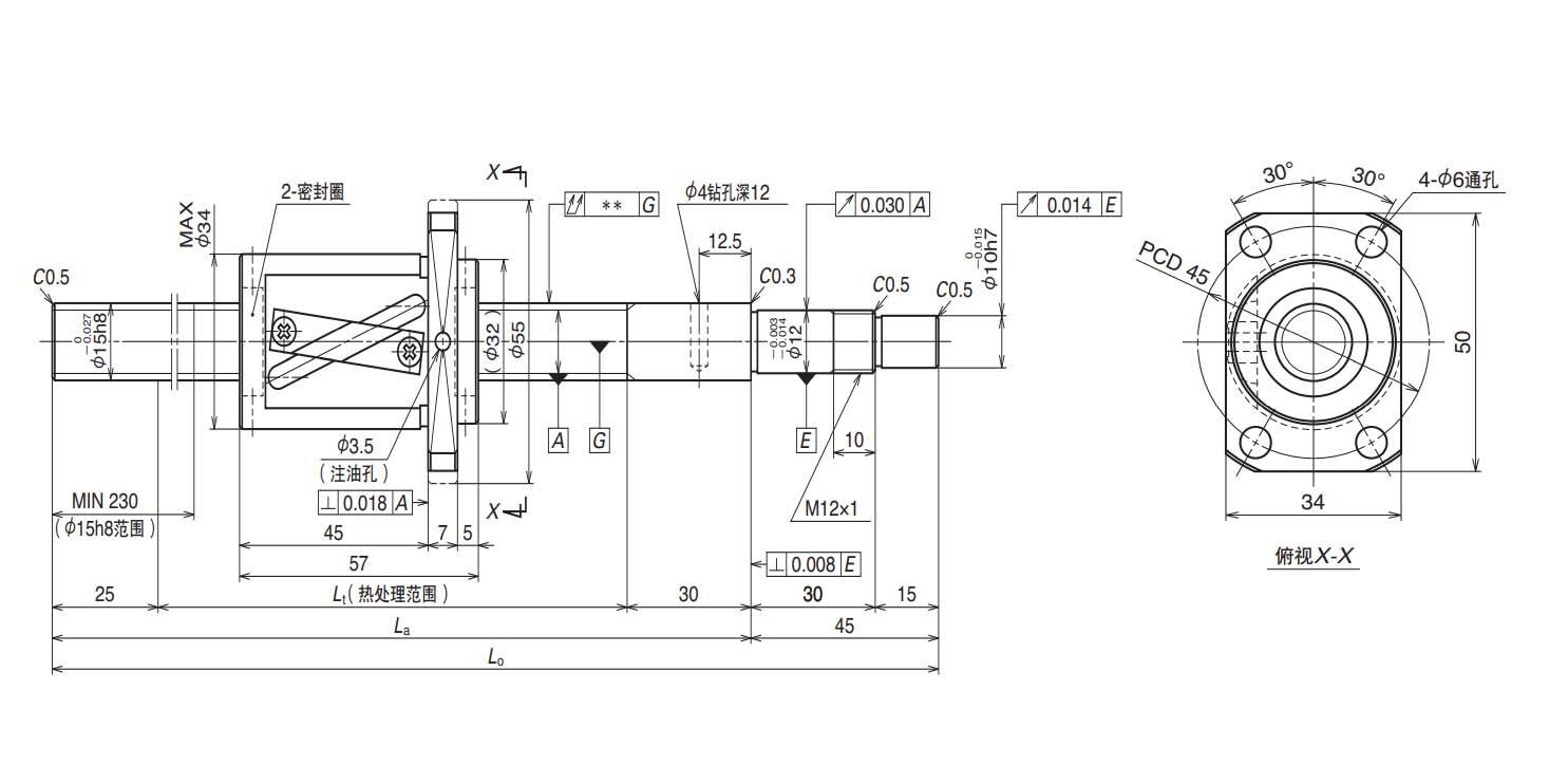 nsk 滚珠丝杠 nsk 搬送用滚珠丝杠 vfa-vfa1520c7s-700 江苏勃曼工业