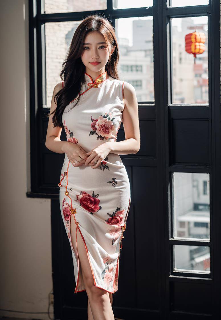 曲线之美:性感女郎旗袍之美_女孩_传统_中国