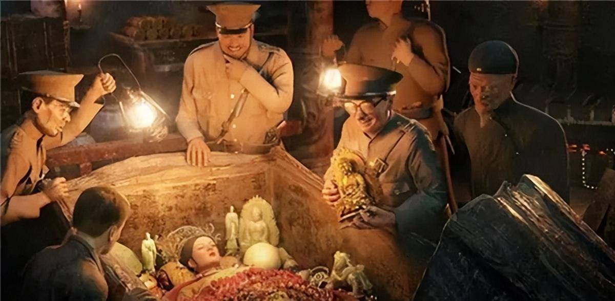 孙殿英为了方便盗墓,打通乾隆和慈禧陵墓,并且盗走大量陪葬品的举动