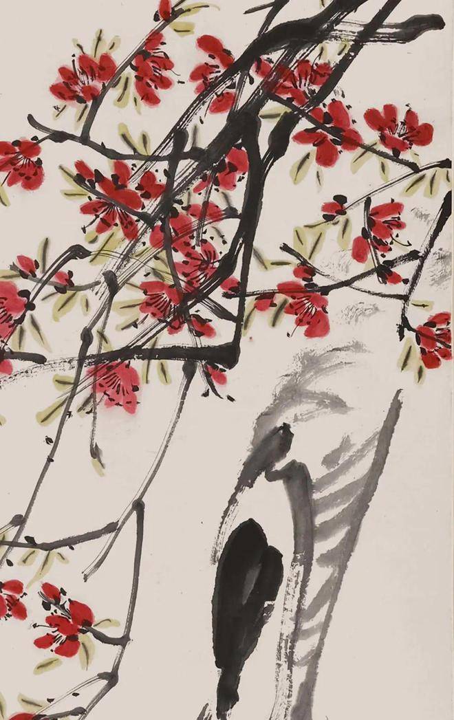 《三千年之花》,齐白石传人齐良芷弟子汤发周说,先看桃花_书画_创作