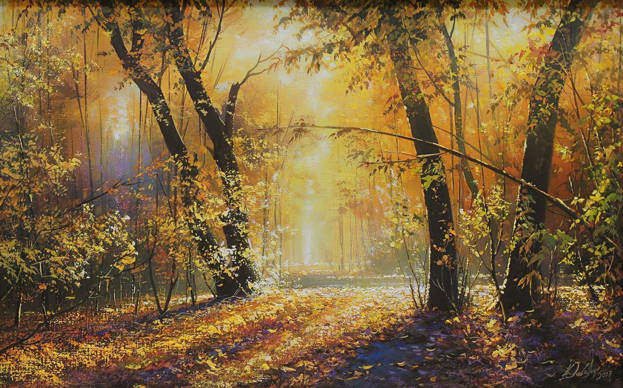 领略光影大师维克多的丙烯风景画,珍藏转发,素材!"_作品_艺术_创作