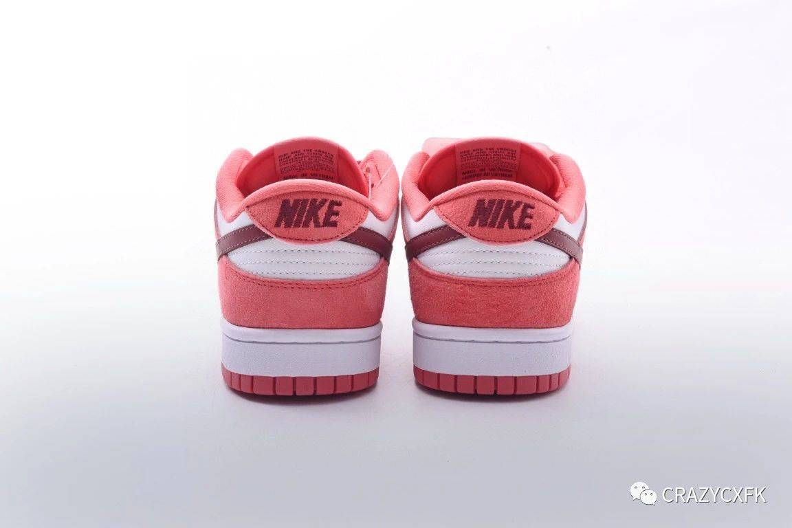 耐克nike sb dunk low retro白玫红情人节低帮板鞋_粉色_白色_swoosh
