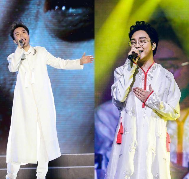 李玉刚近照,穿格纹裤配普通毛衣也仙气飘飘,难怪能做维塔斯亲家_白色