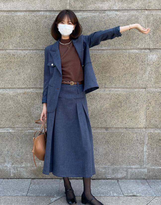 深秋了,建议试下"蓝色 棕色",巨巨巨显白还高级!_休闲_气质_效果