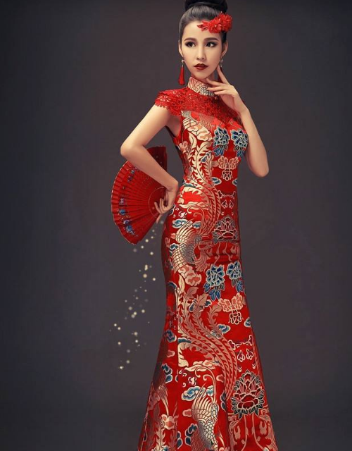 12星座专属中式嫁衣,白羊座简洁大方,狮子座最优雅_女孩_曲线_刺绣